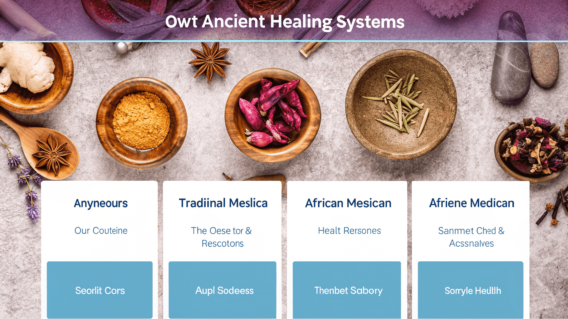 Compare Ancient Healing Systems on www green heal.net